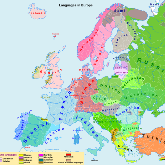 Európske jazykové skupiny a rodiny