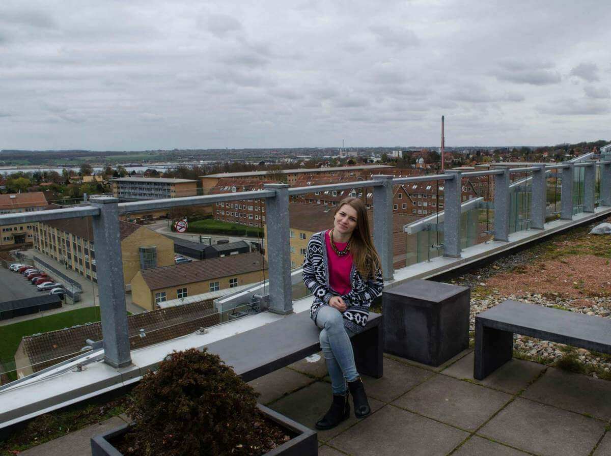 Štúdium v Dánsku, na streche VIA University